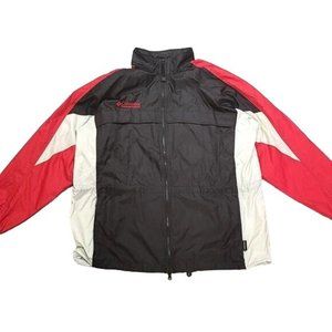 Columbia packable windbreaker jacket red and black size XL